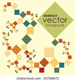 vector illustration / abstract background / vintage color squares