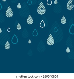 Vector Illustration of an Abstract Background with Water Drops