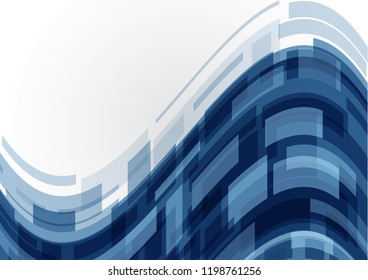 Vector illustration of an abstract background with waves of lines of colored rectangles. Business background for use in web design.