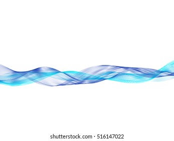Vector illustration abstract background. Wavy lines intersecting blue and blue colors. Arranged horizontally.