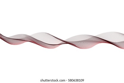 Vector illustration. Abstract background. Wavy lines of red and black colors.