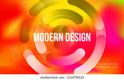 Vector illustration abstract background of yellow and orange color. modern graphic design with wave elements of creative fluid forms. frame for text Modern Art graphics. 