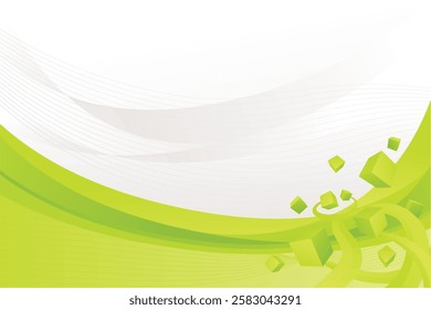 vector illustration abstract background with yellow and green shapes