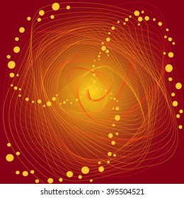 vector illustration abstract background with yellow lines and circles