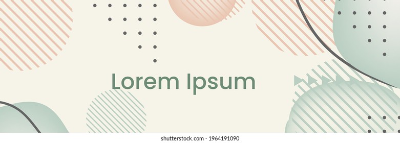 Vector illustration of Abstract banner design web template, Horizontal header web banner. Modern contemporary abstract cover header background for website design, Social Media Cover ads banner.