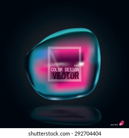 Vector illustration. Abstract banner paints. Background for banner, card, poster.  Abstract glass shape background. 