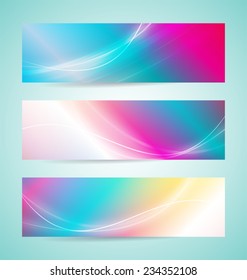 Vector illustration of   abstract banners set