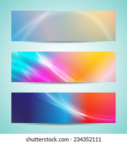 Vector illustration of   abstract banners set