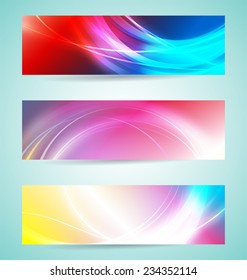 Vector illustration of   abstract banners set