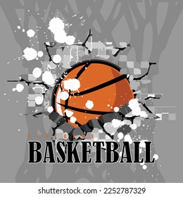 Vektorgrafik des abstrakten Basketballdesigns