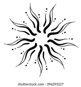 Vector illustration of an abstract beauty sun symbol