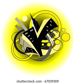 vector illustration - abstract big city