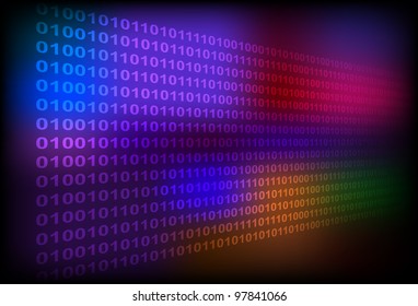 Vector illustration of abstract binary background