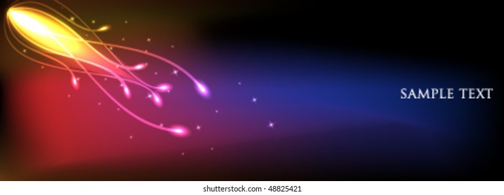 Vektorgrafik des abstrakten, biologisch fesselnden Lichts