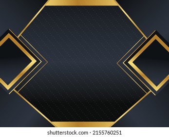 Vector illustration abstract black gold mix geometric background modern design concept