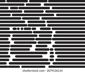 Vector illustration of abstract black line on white background.