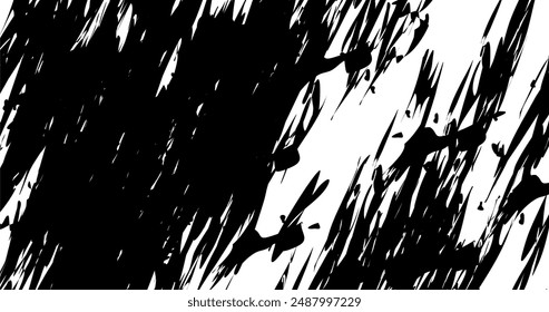 Vector illustration of abstract black texture on white background