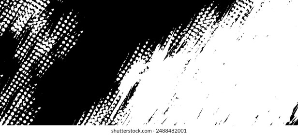 Vector illustration of abstract black and white grunge texture background