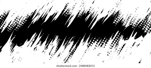 Ilustración vectorial de fondo abstracto de textura de grunge en blanco y negro