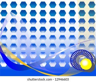 vector illustration of abstract blue background