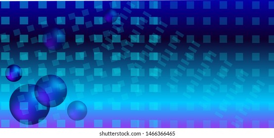 Vector illustration of abstract blue background. The geometric shapes on a blue background. Creative background for decoration.