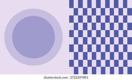 Ilustración vectorial de un fondo azul abstracto con un patrón de mosaico geométrico de cuadrados a cuadros y azulejos inspirado en el diseño de la bandera bávara Oktoberfest