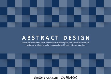 Vector illustration - Abstract blue board gradient used for background, Art 3d paper Template mock up for display of product, layout and presentation business backdrop.