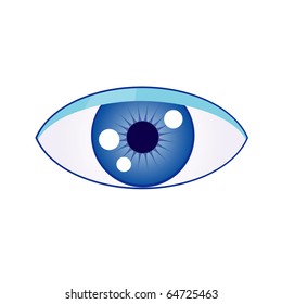 Vector illustration of abstract blue eye