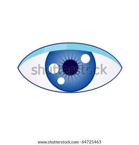 Vector illustration of abstract blue eye