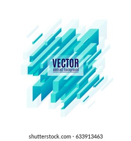 Ilustración vectorial de fondo de rectángulos diagonales abstractos geométricos y geométricos, aislados en blanco con efecto claro. Diseño 3d minimalista para líneas concepto creativo