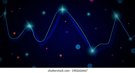 Vector Illustration of Abstract Blue Lightning on Black Background. Blitz Lightning Thunder Light Sparks Storm Flash Thunderstorm. Power Energy Charge Thunder Shock.
