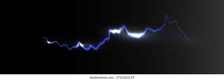 Ilustração vetorial de um raio azul abstrato sobre fundo preto. 19 de outubro de 2013 "Blitz Lightning Thunder Light Sparks Storm Flash Thunderstorm" . Carga de energia elétrica