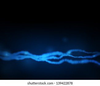 Vector Illustration of an Abstract Blue Line Design
