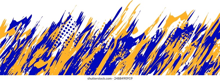 Vector illustration of abstract blue and orange grunge texture background