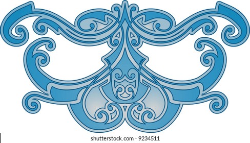 Vector illustration of an abstract blue pattern