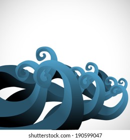 Vector illustration of abstract blue wave