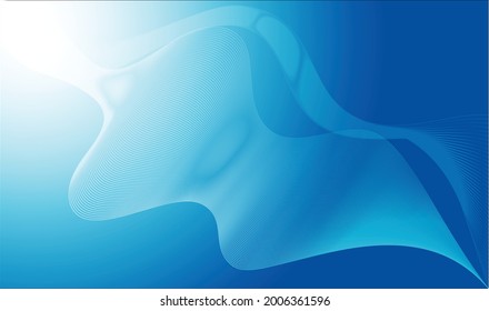 Vector illustration of abstract blue wave background