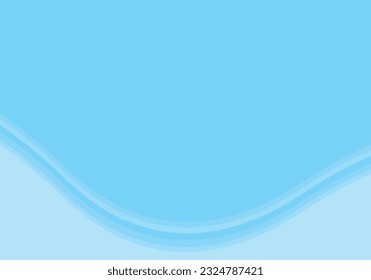 Ilustración de vectores fondo de líquido simple de onda azul abstracto. Papel de fondo combinado de formas dinámicas para presentación de negocios, banner, volante de portada, folleto y afiche. 