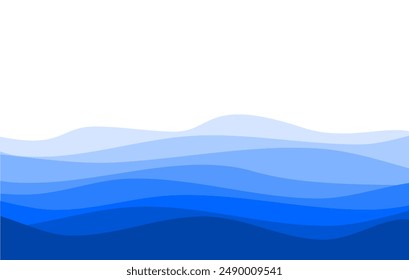Vector illustration of abstract blue wave background