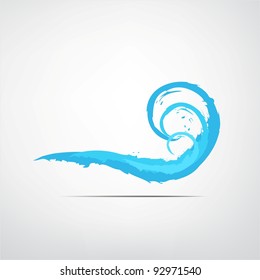 Vector illustration of abstract blue wave