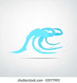Vector illustration of abstract blue wave