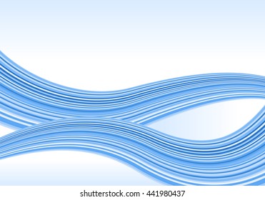 vector illustration of an abstract blue waves background