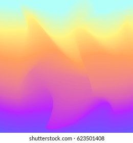 Vector illustration of abstract blurred colorful curve background