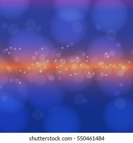 Vector illustration of abstract bokeh background in color highlights
