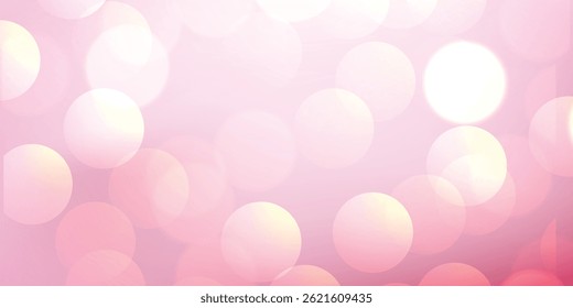Vector illustration of abstract bokeh light effects on a soft glowing background for festive, party, celebration or digital light themes