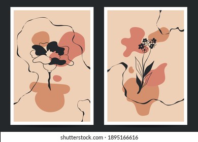 Vector Illustration of Abstract Botanical Artistic Background. Good for Cover, Poster, Card, Flyer, and other.