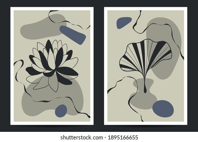 Ilustración vectorial del fondo artístico botánico abstracto. Bien por Portada, Cartel, Tarjeta, Volante y otros.