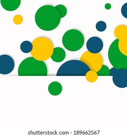 Vector Illustration of an Abstract Brazil Background