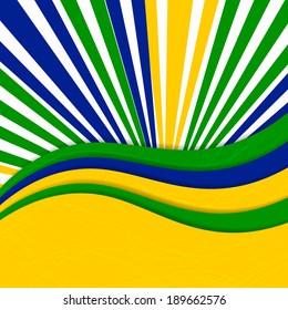 Vector Illustration of an Abstract Brazil Background