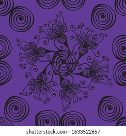 Vector illustration Abstract bright multi-colored floral pattern. Design for wrapping paper, wallpaper, covers, print textile.